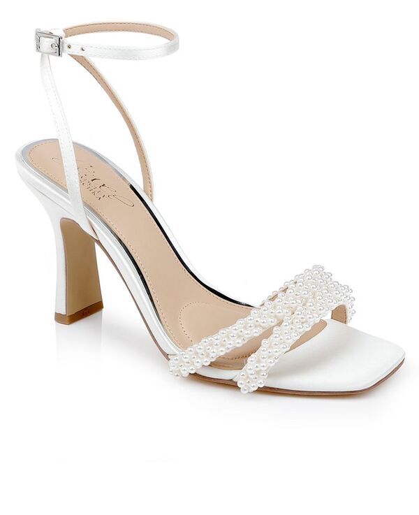 ジュウェルダグレイミシュカ レディース シューズ サンダル Jewel Badgley Mischka Womens Noah Stiletto Sandals Ivory Satin アイボリー