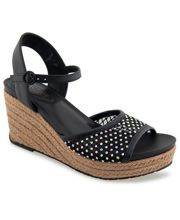 ケネスコール レディース シューズ サンダル Kenneth Cole Reaction Womens Caegan Wedge Sandals Black ブラック