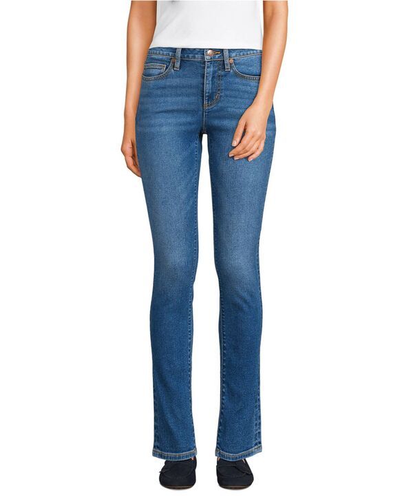 ランズエンド レディース ボトムス カジュアルパンツ デニム ジーンズ Lands End Womens Recover Denimid Rise Slim Leg Jeans Indigo tide