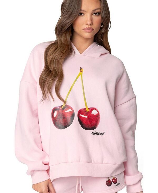 アディクテッド レディース アウター パーカー・スウェット パーカー Edikted Womens Mon Cheri Hoodie Lightpink ピンク