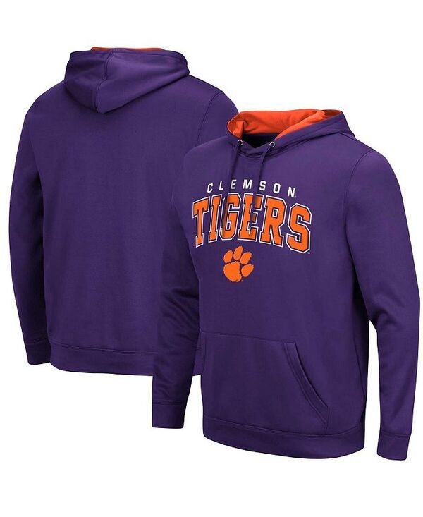 コロシアム メンズ アウター パーカー・スウェット パーカー Colosseum Mens Clemson Tigers Resistance Pullover Hoodie Purple パープル