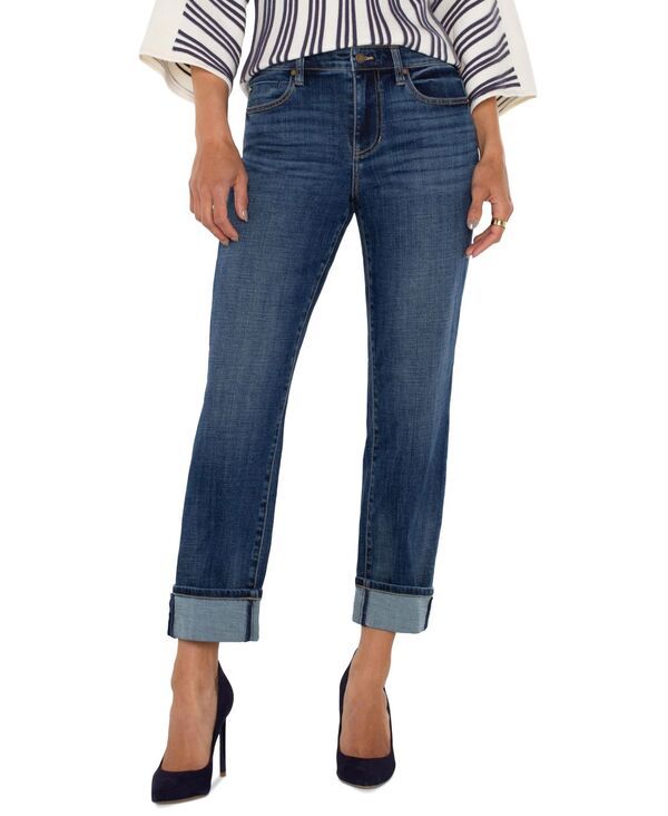 リヴァプール ロサンゼルス レディース ボトムス デニムパンツ ジーンズ Liverpool Los Angeles Womens Marley Girlfriend Cuffed Jeans Rus