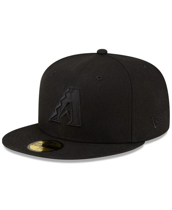 ニューエラ メンズ アクセサリー 帽子 New Era Mens Arizona Diamondbacks Black on Black 59FIFTY Fitted Hat Black ブラック