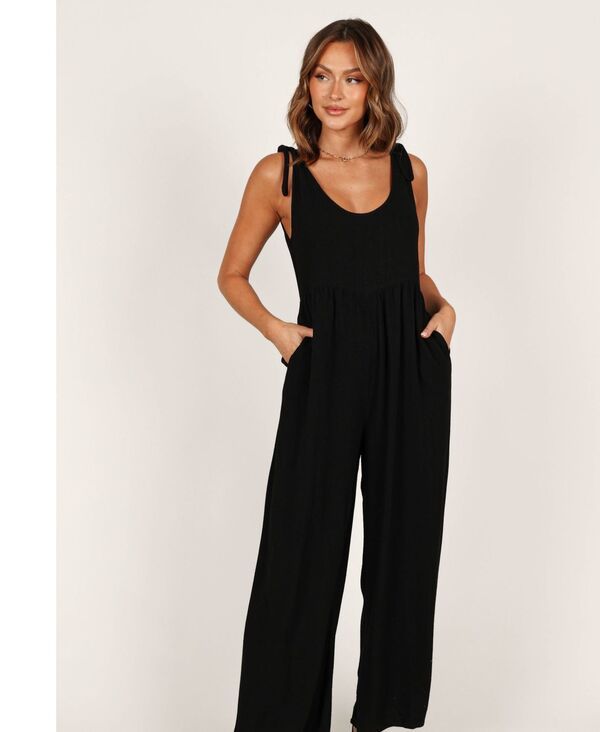 Petal and Pup レディース ボトムス カジュアルパンツ ジャンプスーツ リネン Petal and Pup Womens Ayla Linen Jumpsuit Black ブラック