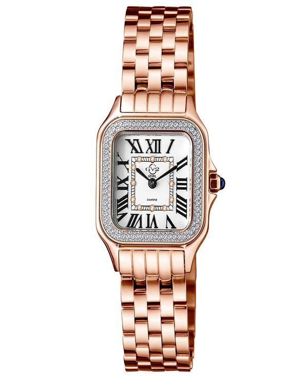 ジェビル レディース アクセサリー 腕時計 Tシャツ Gevril Womens Milan Swiss Quartz Rose Stainless Steel Bracelet Watch 275m