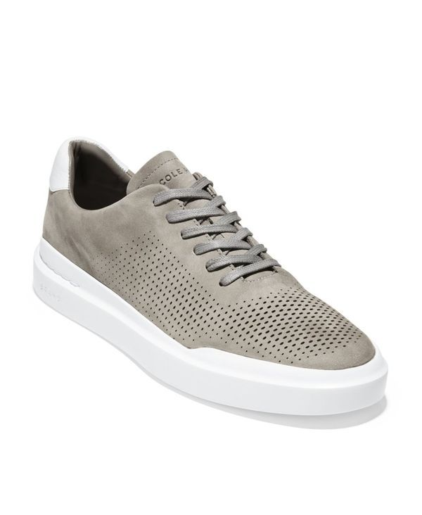 コールハーン メンズ シューズ スニーカー Cole Haan Mens GrandPro Rally Laser Cut Perforated Sneakers Ironstone