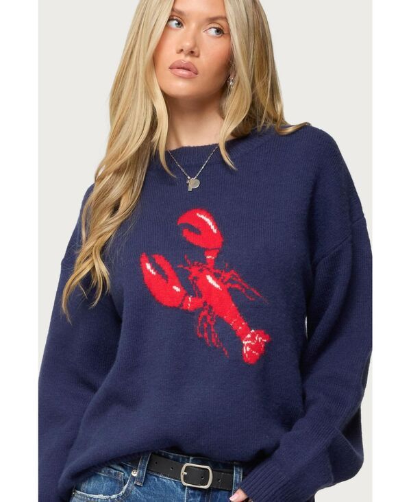 アディクテッド レディース アウター ニット・セーター ニット Edikted Womens DonT Be Shellfish Knit Sweater Navy ネイビー 16,546円