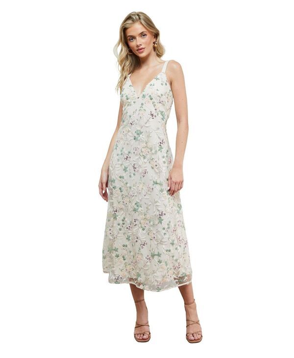 オアシス レディース トップス ワンピース Vネック ミディワンピース ミディ Oasis Womens Hand Embellished VNeck Midi Dress Ivory アイボリー