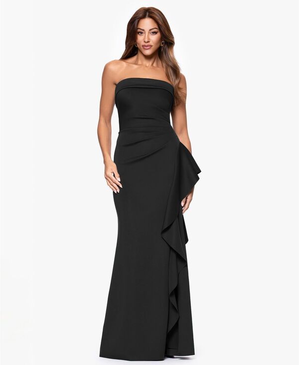 エスケープ レディース トップス ワンピース XSCAPE Womens Long Dress Black ブラック