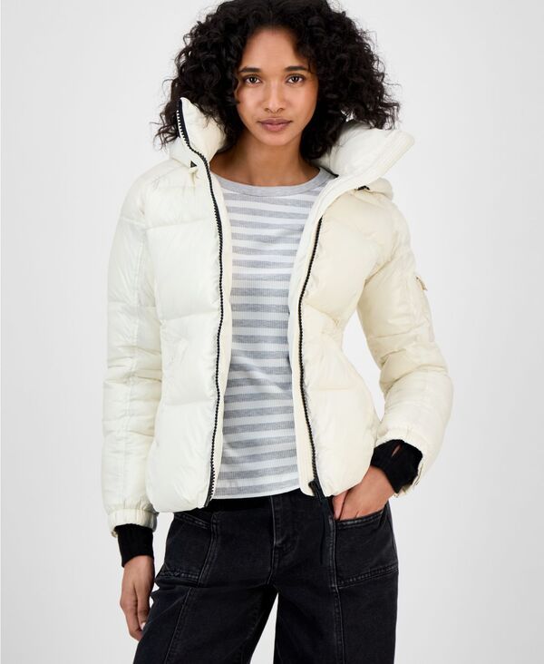 エスサーティーン レディース アウター ジャケット・ブルゾン コート S13 Womens Kylie Hooded WaterResistant Puffer Coat Cream クリーム