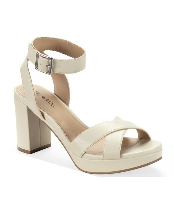 スタイルアンドコー レディース シューズ サンダル ヒール Style Co Womens Shannonn BlockHeel Dress Sandals Papyrus