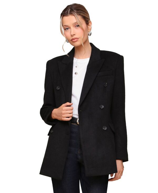 アヴェックレフィーユ レディース アウター ジャケット・ブルゾン コート ブレザー Avec Les Filles Womens NotchedCollar Blazer Coat Black ブラッ