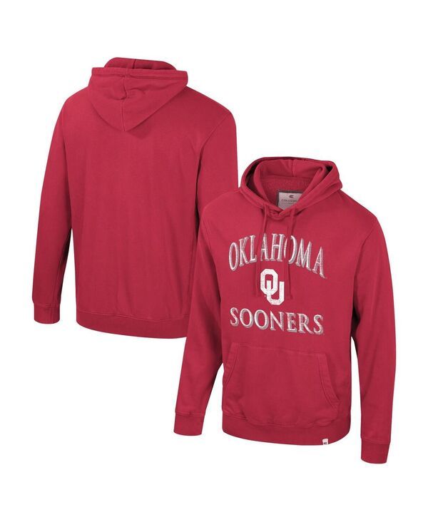 コロシアム メンズ アウター パーカー・スウェット トール キャップ パーカー Colosseum Mens Crimson Oklahoma Sooners Big Tall Cap ETan Pu