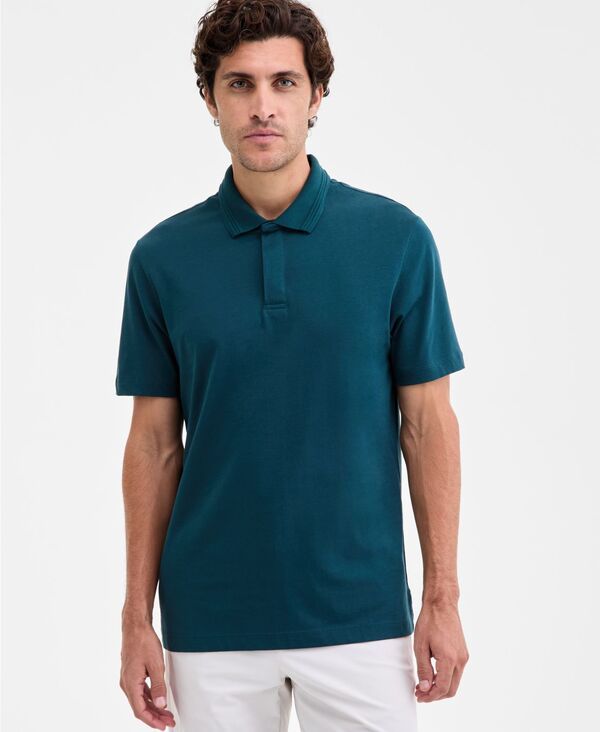 アルファニ メンズ トップス シャツ ポロシャツ Alfani Mens RegularFit Mercerized Polo Shirt Dark Spruce