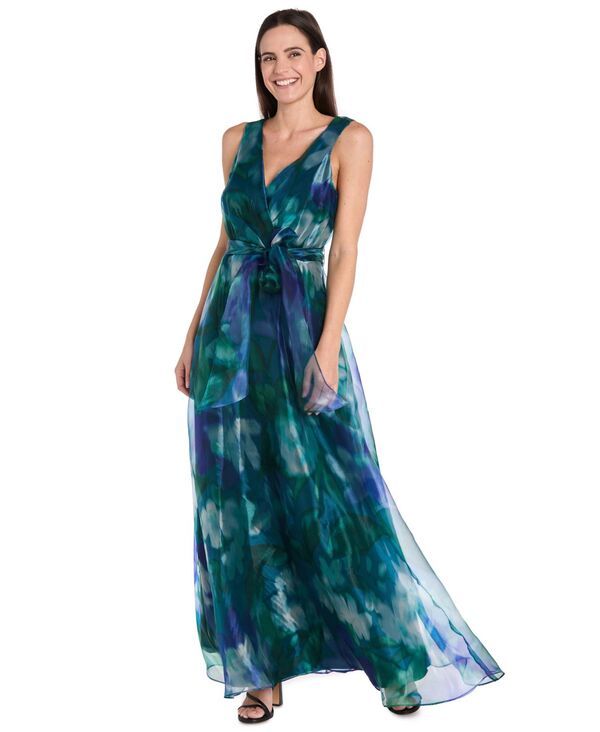 アールアンドエムリチャーズ レディース トップス ワンピース A ライン プチ ノースリーブ R M Richards Petite Sleeveless BowTie ALine Dress Pea