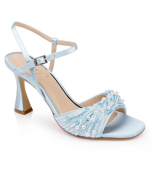 ジュウェルダグレイミシュカ レディース シューズ サンダル Jewel Badgley Mischka Womens Fanny Dress Sandals Sky Blue Satin ブルー