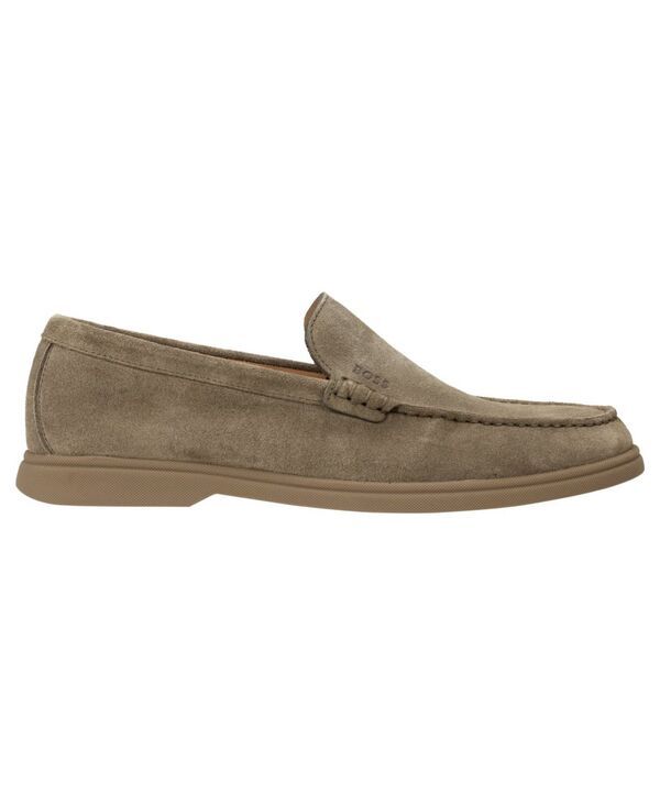 ヒューゴボス メンズ シューズ スリッポン・ローファー Hugo Boss Mensienne Mocc Slip On Loafers Open Green グリーン