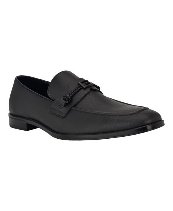 ゲス メンズ シューズ スリッポン・ローファー GUESS Mens Hare Square Toe Slip On Dress Loafers Black ブラック