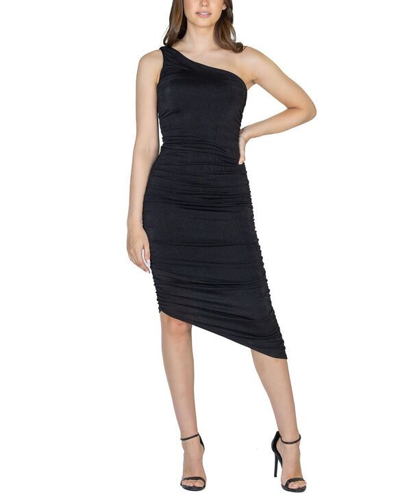 24 セブンコンフォート レディース トップス ワンピース ボディコンワンピース ギャザー 24seven Comfort Apparel One Shoulder Ruched Bodycon Dr