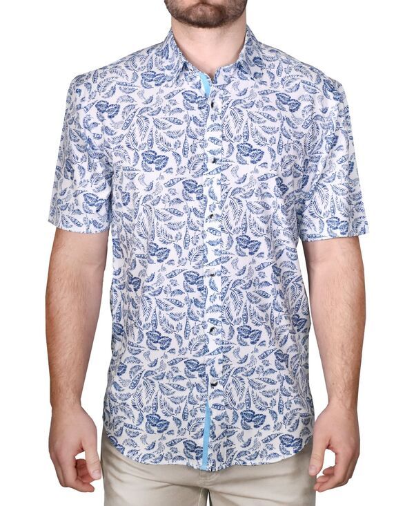 ビンテージ 1946 メンズ トップス シャツ プリント 半袖 Vintage 1946 Mens Printed ShortSleeve Woven Shirt Blue ブルー