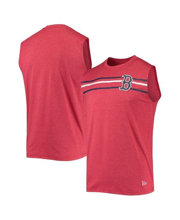 ニューエラ メンズ トップス タンクトップ New Era Mens Heathered Red Boston Red Sox Muscle Tank Top Heathered Red レッド
