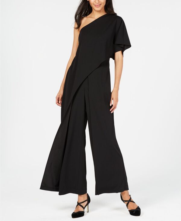 アドリアナ パペル レディース トップス ワンピース ワンショルダー ジャンプスーツ Adrianna Papell OneShoulder Jumpsuit Black ブラック 36,270円