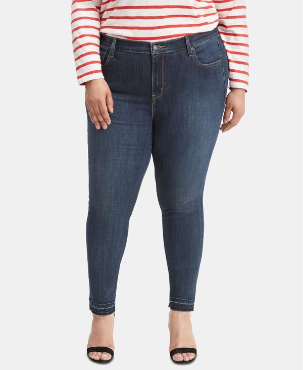 リーバイス レディース ボトムス デニムパンツ プラスサイズ ジーンズ Levis Trendy Plus Size 721 HighRise Skinny Jeans Lapis Blue ブルー