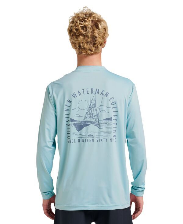 クイックシルバー ウォーター マン メンズ トップス Tシャツ Quiksilver Waterman Quiksilver Mens Long Sleeve Surf TShirt Sterling