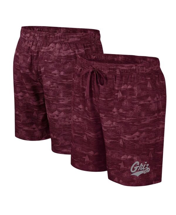 コロシアム メンズ 水着 ハーフパンツ・ショーツ ショートパンツ Colosseum Mens Maroon Montana Grizzlies Ozark Swim Shorts Maroon マル