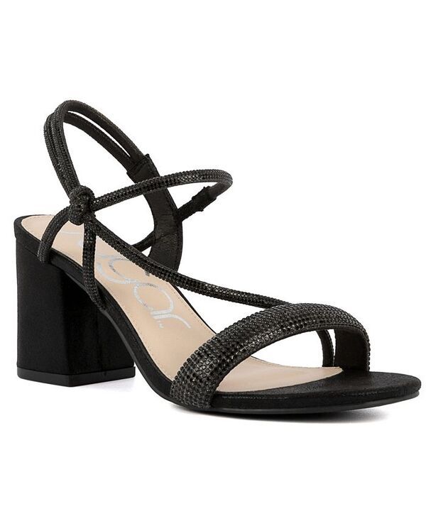 シュガー レディース シューズ サンダル Sugar Womens Neeve Open Toe Rhinestone Dress Sandals Black ブラック