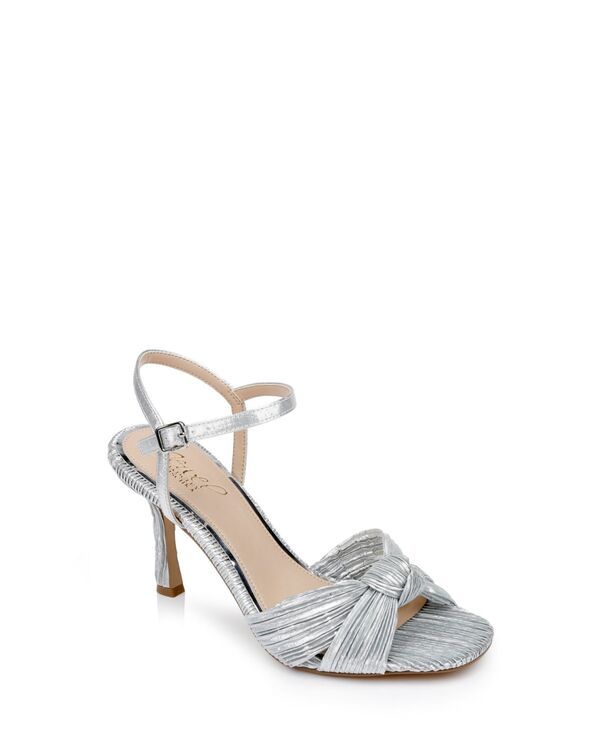 ジュウェルダグレイミシュカ レディース シューズ サンダル Jewel Badgley Mischka Womens Hydee Knot Stiletto Evening Sandals Silve