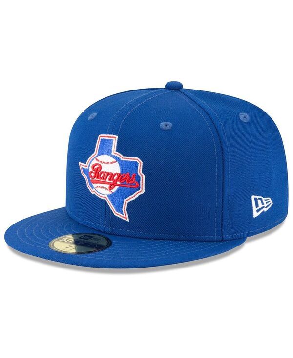 ニューエラ メンズ アクセサリー 帽子 ウール New Era Mens Blue Texas Rangers Cooperstown Collection Wool 59FIFTY Fitted H
