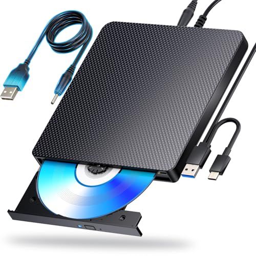 ブルーレイドライブ外付け blu-rayプレイヤー再生読み書usb-aと (type-c)BD/DVD/CDプレーヤー 外付けブルーレイ ドライブ ブルーレイディスク対応WIN7-11/MAC対応 ノートパソコン対応（black）ｍａ