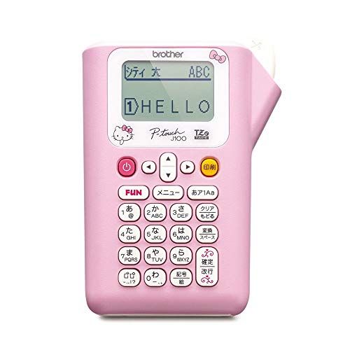 ブラザー工業 ラベルライター ピータッチ PT-J100KTP キティピンク(3.5mm~12mm幅/TZeテープ)ｍａ