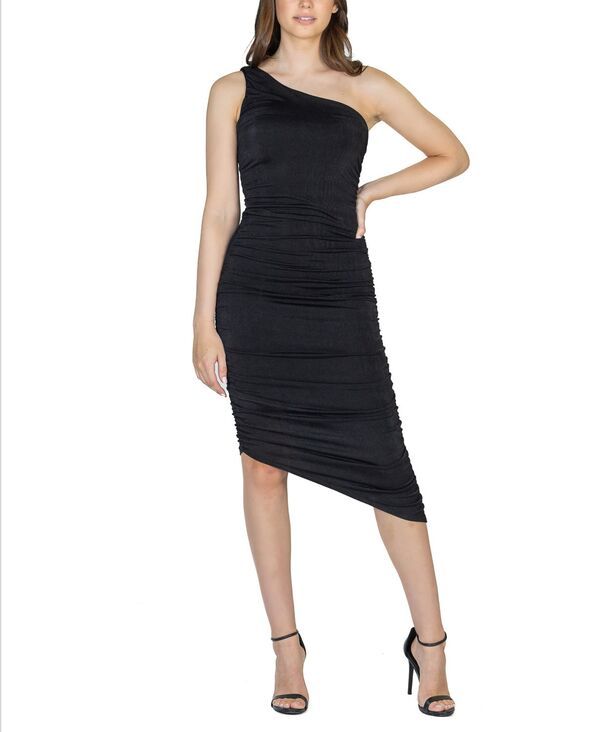 24 セブンコンフォート レディース トップス ワンピース ボディコンワンピース ギャザー 24seven Comfort Apparel Womens One Shoulder Ruched Bod