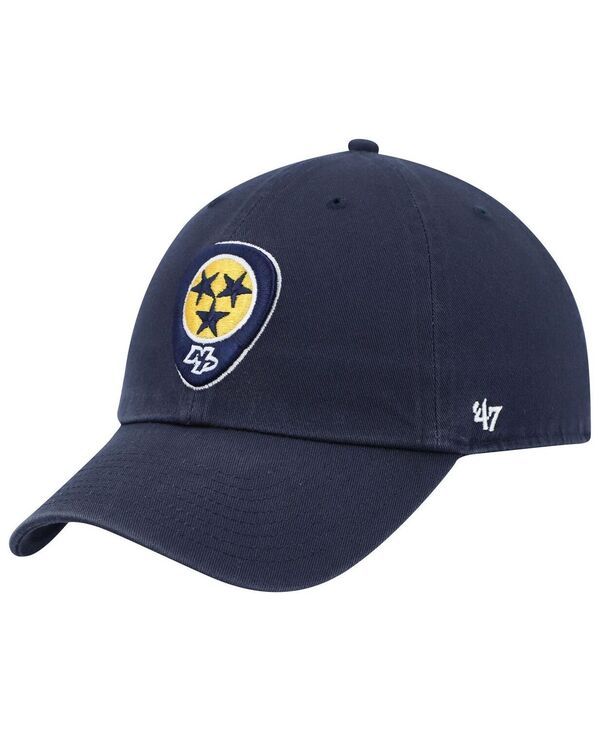 47 ブランド メンズ アクセサリー 帽子 ロゴ 47 Brand Mens 47 Navy Nashville Predators Logo Clean Up Adjustable Hat Navy