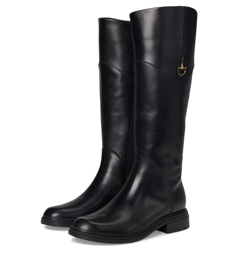 ナチュライザー レディース シューズ ブーツ・レインブーツ Naturalizer 27 Edit Oslo Riding Boots Black Leather ブラック
