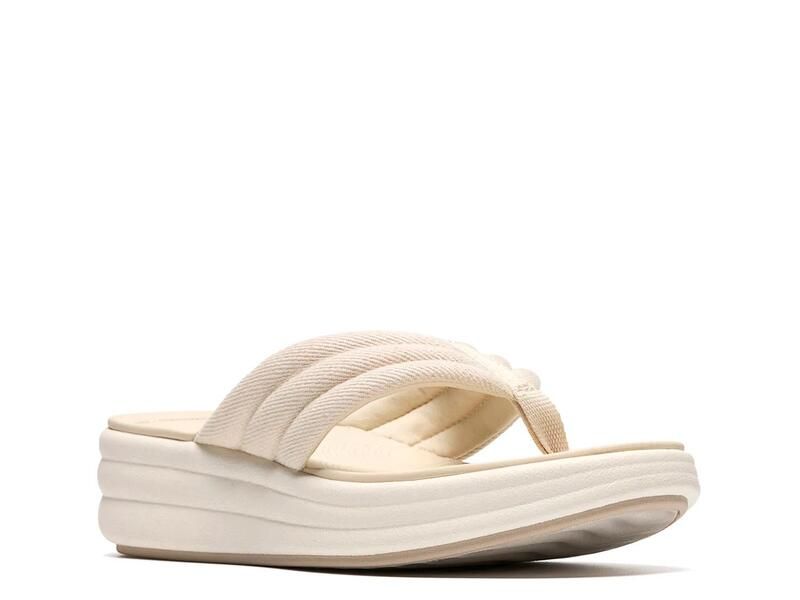 クラークス レディース シューズ サンダル ClarksDrift Carmen Wedge Sandal Cream クリーム