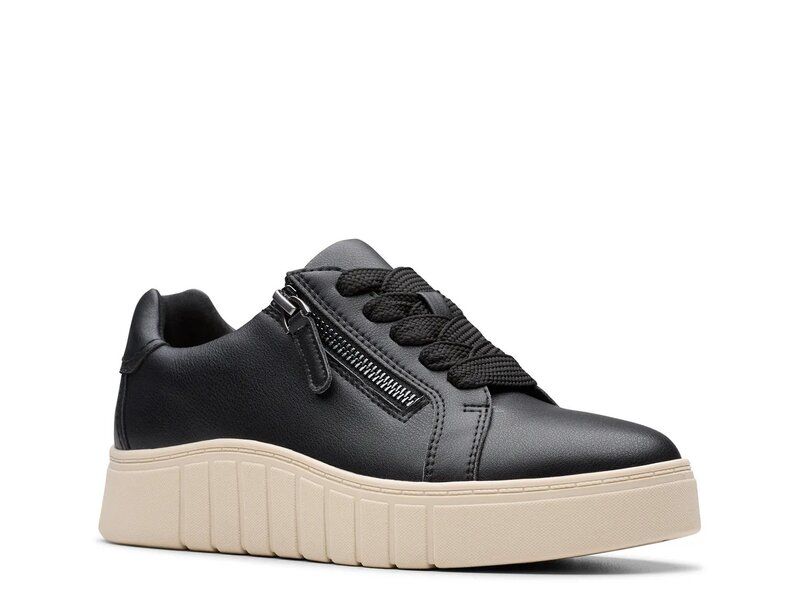クラークス レディース シューズ スニーカー Clarks Mykah Joy Sneaker Black Leather ブラック