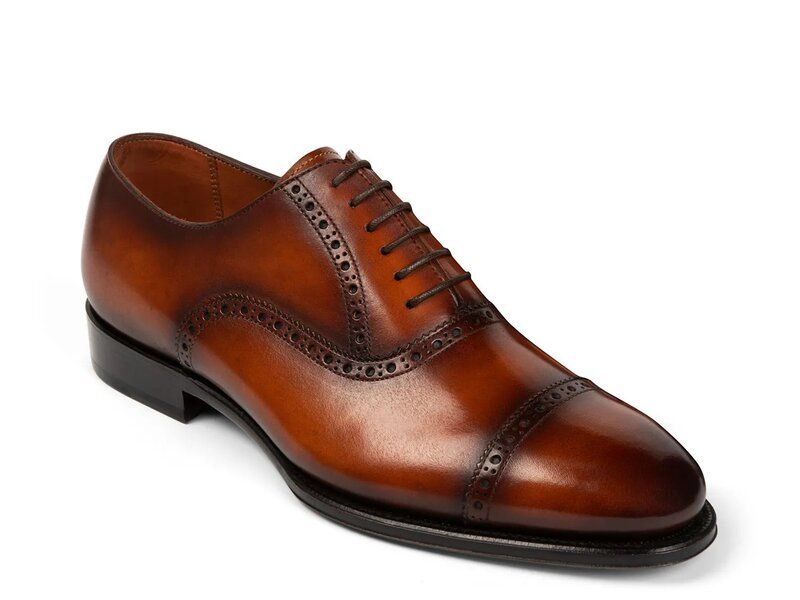 アンソニー ヴィア メンズ シューズ オックスフォード キャップ Anthony Veer Windsor Cap Toe Oxford Cognac