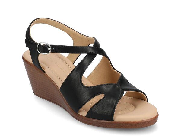 ジャーニー レディース シューズ サンダル Journee Kedzieii Wedge Sandal Black ブラック
