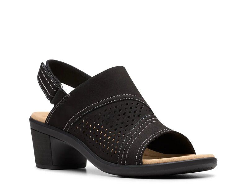 クラークス レディース シューズ サンダル Clarks Emily Mist Sandal Black ブラック