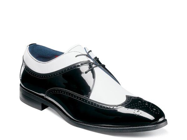 ステイシーアダムス メンズ シューズ オックスフォード ウィングチップ Stacy Adams Dayton II Wingtip Oxford BlackWhite ホワイト