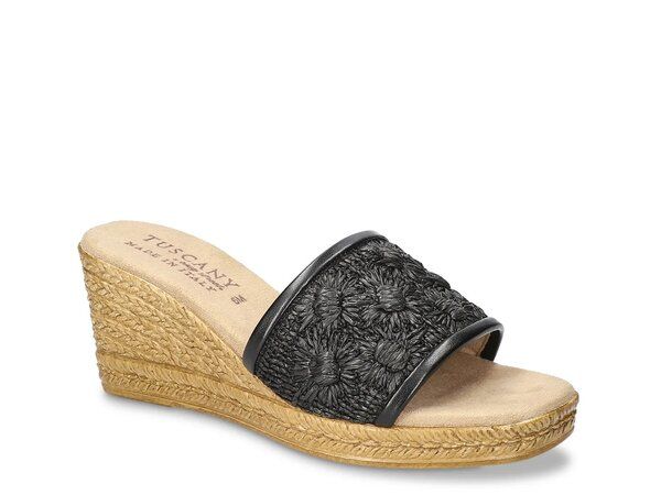 イージーストリート レディース シューズ サンダル Easy Street Ricci Wedge Sandal Black ブラック