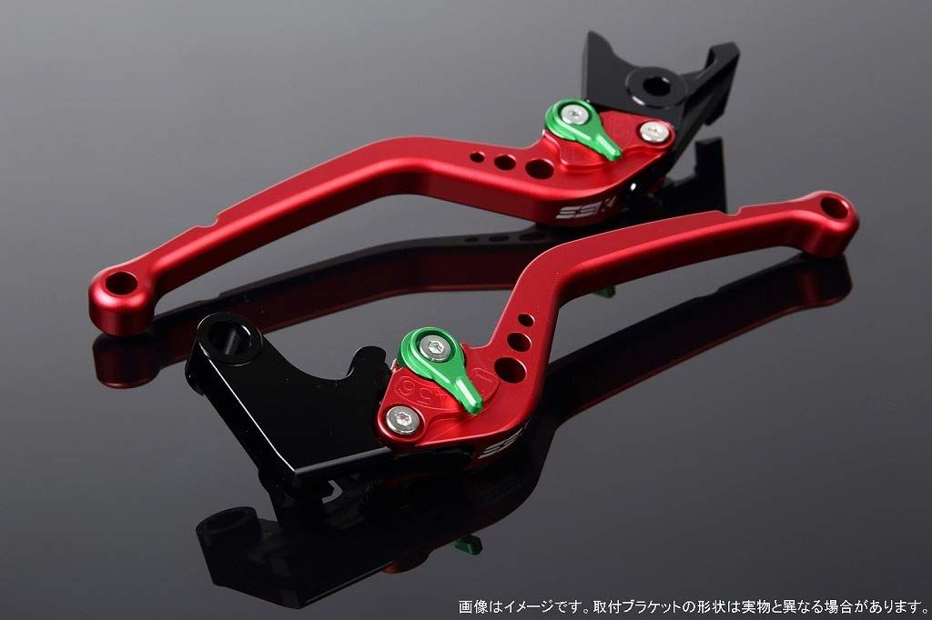 新品 SSK スピードラ アジャストレバーセット スタンダードロング レバー本体カラー:マットレッド アジャスターカラー:マットグリーン SUZUKI GSX-S125/GSX-R125 2017-2019