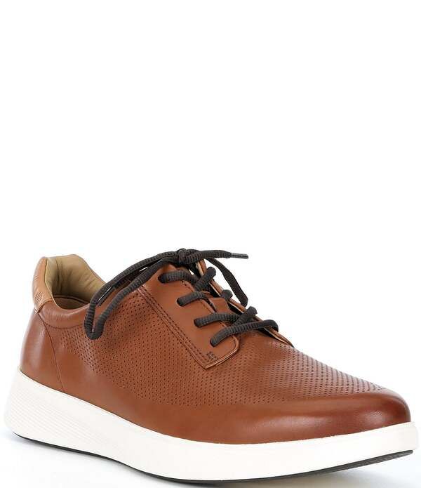 ジョンストンアンドマーフィー メンズ シューズ スニーカー レザー Johnston Murphy Mens Ackerson Perforated Leather Sneakers Tan タン