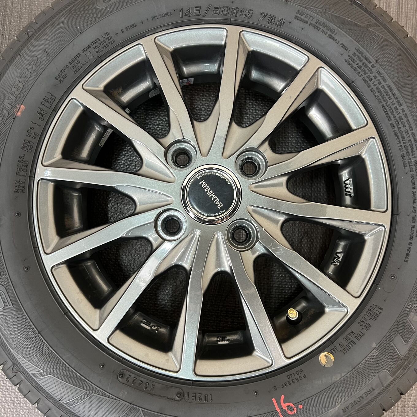 ホイールのみ] ホイール 13インチ BRIDGESTONE BALMINUM 4x100 