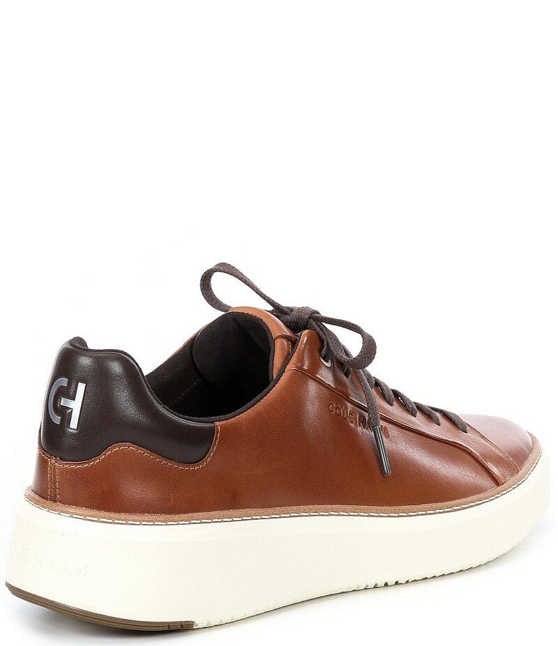 コールハーン メンズ シューズ ドレスシューズ スニーカー レザー Cole Haan Mens GrandPro Topspin Leather Sneakers British Tan タン
