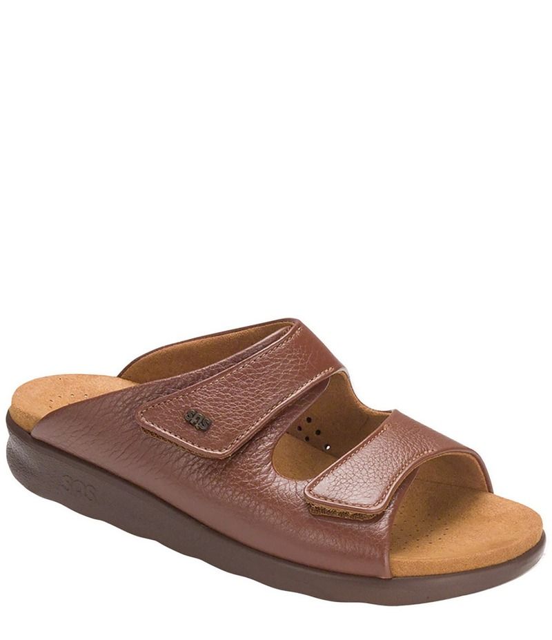 サス レディース シューズ サンダル レザー SAS Cozy Leather Slide Sandals Amber アンバー