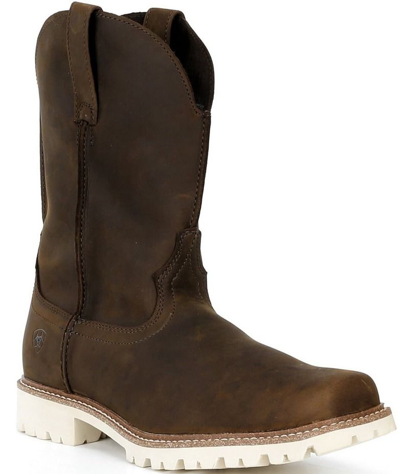 アリアト メンズ シューズ ブーツ・レインブーツ レザー Ariat Mens Stoney Creek Distressed Leather Western Boots Dark Wheat